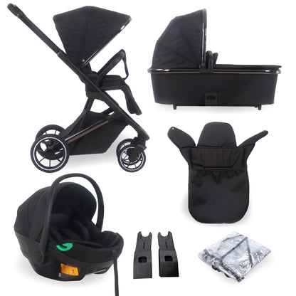 My Babiie MB500i 3-in-1 Travel System with i-Size Car Seat - Rose Gold Marble, Rose Gold Stone, Opal Blue , Midnight Gunmetal