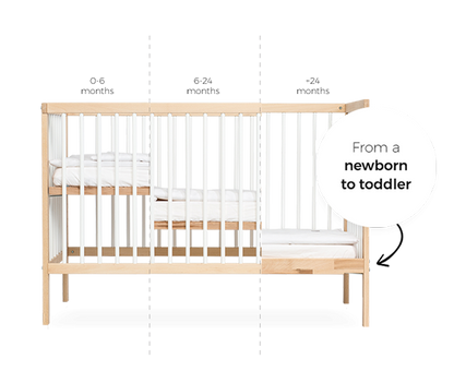 Mokee Mini Cot Bed in Beech