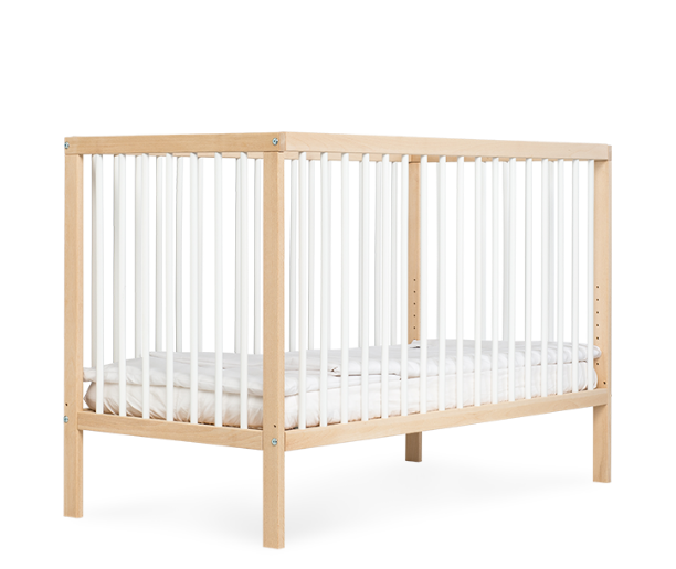 Mokee Mini Cot Bed in White Beech