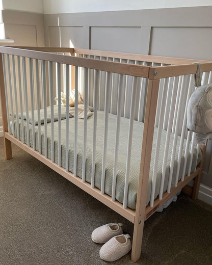 Mokee Mini Cot Bed in White Beech